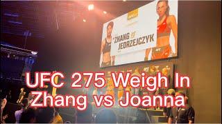 UFC 275 Singapore. Weigh In - Zhang vs Jedrzejczyk