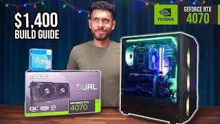 BEST $1400 Gaming PC Build Guide - RTX 4070 i5 13600K w Benchmarks