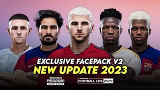 EXCLUSIVE V2 FACEPACK 2023  SIDER CPK  SMOKE PATCH FOOTBALL LIFE 2023 & PES 2021