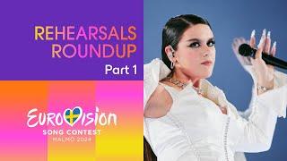 Eurovision Song Contest - Rehearsals Roundup Part 1  Malmö 2024 #UnitedByMusic
