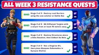 Complete Resistance Week 3 Quests Challenges Guide - Fortnite Chapter 3 Season 2