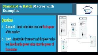 Alteryx Macros - Standard Macro & Batch Macro with examples  Alteryx Hands On  Questions- Part 13
