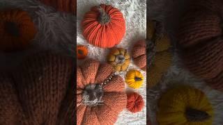 вяжу тыковки для декора  #knitting