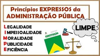 Princípios EXPRESSOS da ADMINISTRAÇÃO PÚBLICA『LIMPE』Art. 37 da CF ║Direito Administrativo║Animação