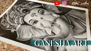 Drawing Ganesha  Pencil art  Easy ganesh drawing  lord ganpati bappa