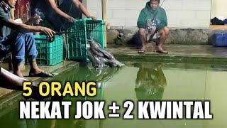 NEKAT 5 orang jok 2 kintal lele BabonMancing tanpa umpan dikolam pemancingan