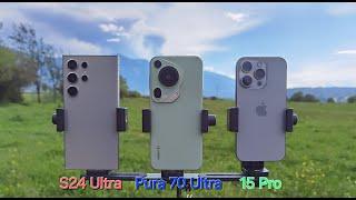 Huawei Pura 70 Ultra vs S24 Ultra vs iPhone 15 Pro - Camera Battle
