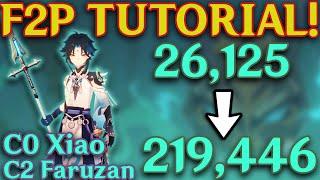 C0 F2P FRIENDLY XIAO 200K+ PLUNGE QUICK TUTORIAL NO XIANYUN  4.4 Xiao Rerun Genshin Impact