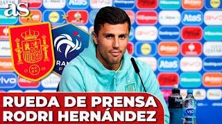 RODRI HERNÁNDEZ RUEDA PRENSA COMPLETA hoy ESPAÑA - FRANCIA EURO 2024