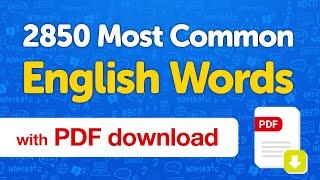 2850 Most Common English Words NGSL with Example Sentences