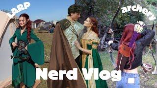 NERD VLOG  larp archery swordfights renaissance faire ️