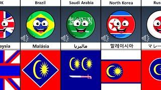 Malaysia In Some Countries Language and Flags