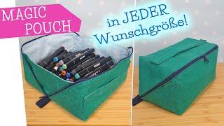 Magic Pouch nähen in JEDER Wunschgröße  Wide open Pouch  DIY Nähanleitung  mommymade