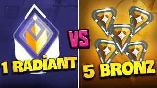 Valorant 90 KILL ALDIM 1 RADIANT vs 5 BRONZ