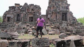 FRED VISIT EKPNOM TEMPLE IN BATTAMBANGTHAT WAS BUILT IN 11TH CENTURY BY KING 1ST SORYAVARMAN.