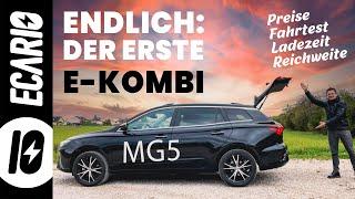 MG5 im Test   Elektro-Kombi zum Kampfpreis im Ecario-Test  Reichweite  Raumangebot  Fahrtest