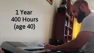 One year of piano progress as a 40-year-old beginner