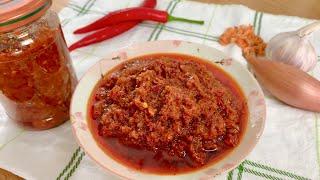 Sambal Shrimp Chilli Paste RECIPE  参巴虾米辣椒酱