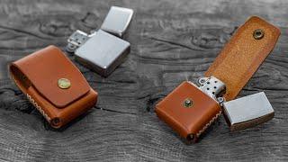 Making leather ZIPPO lighter belt pouch PDF Pattern