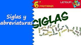 Siglas y abreviaturas. Lengua 6º Primaria