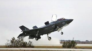 F-35B Vertical Landing & Short Takeoff from Expeditionary Airfield