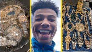 Blueface Boils His Jewelry To Clean It