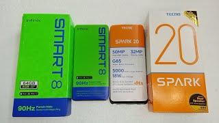 infinix smart 8 vs Tecno spark 20 speed test