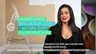 Quelles différences entre aménagement et transformation dun logement par son locataire ? #CONSOMAG