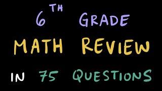 6th Grade Math Final Review 75 Questions with PDF Link in Description