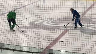 Evan Rodrigues doing some drills at Avalanche practice 12-10-22