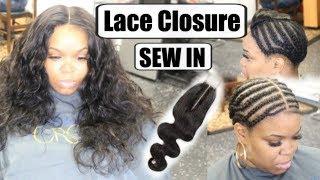 Lace Closure Sew In with THE NEW 2x6 LACE  Closure  Wiggins Hair