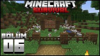 TAVUK ÇİFTLİĞİ KÜMES ve OTOMATİK SİSTEM┇Minecraft Survival ▹Bölüm 06