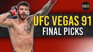 UFC VEGAS 91 PREDICTIONS & PICKS  DRAFTKINGS UFC