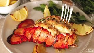 Broiled Lobster Tail With Garlic Lemon Butter