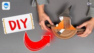 Как сделать ведьму из бумаги на Хэллоуин ‍️ Легкие поделки своими руками ‍️ Декор на Хэллоуин