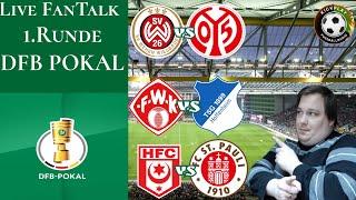 Live FanTalk  DFB Pokal 1.Runde Tag 1 Konferemz WEH-M05 WFK-TSG HFC-STP LiveRadio 