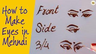 HOW TO MAKE BRIDE EYES IN MEHNDI  MEHNDI CLASS FOR BEGINNERS