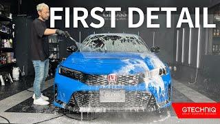 HONDA CIVIC TYPE R WASH  POLISH & COATING  CAR WASH  CAR DETAIL  GTECHNIQ  FIRST DETAIL 