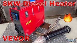 VEVOR 8KW all in one Diesel Heater UNBOXING ASSEMBLY AND FIRST RUN @vevor.official