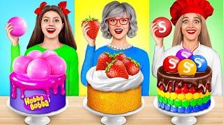 Me vs Grandma Cooking Challenge  Cake Decorating Funny Situations by MEGA GAME