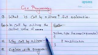 Call By Address and Reference  C++ Programming