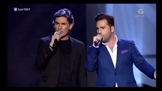 Nando Agüeros y David Bustamante La Santina actuación en TVG
