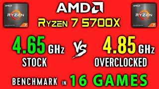 Ryzen 7 5700X Stock vs Overclock Test in 16 Games + CPU Thermals Power & Efficiency Benchmarks