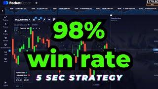 POCKET OPTION 5 SECOND STRATEGY - 98% WIN