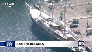 Jeff Bezos docks yacht at Port Everglades