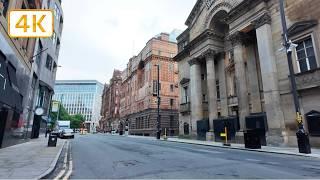 Early Morning in Manchester City Centre UK  Virtual Walk  4K