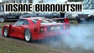 Ferrari F40 GOES CRAZY - Burnout Acceleration Backfiring EPIC Sound