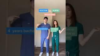 DOCTOR Vs. NURSE Education #shorts