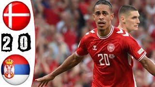 Danmark - Serbien 2-0 Hightlights  UEFA Nations League 2024