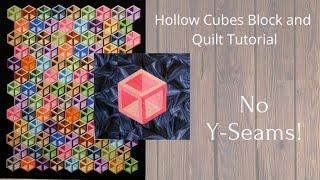 Hollow Cubes Quilt Block  Quilt Tutorial  Free Quilt Pattern  3-D Quilt Pattern #quilting